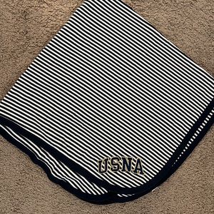 USNA Baby Blanket Striped
